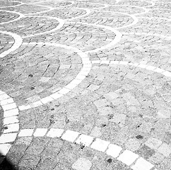 Image showing  cracked  step   brick in  italy old wall and texture material t