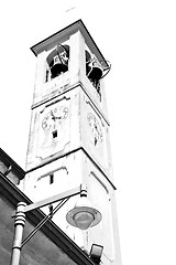 Image showing monument  clock tower in italy europe old  stone and bell