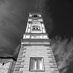 Image showing monument  clock tower in italy europe old  stone and bell