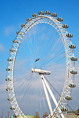 Image showing london eye in the spring white clouds