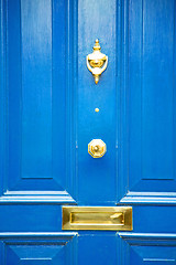 Image showing  blue handle in london antique  light