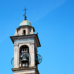 Image showing monument  clock tower in italy europe old  stone and bell