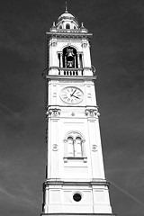 Image showing monument  clock tower in italy europe old  stone and bell