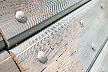 Image showing  of a brown antique wooden   in italy   europe