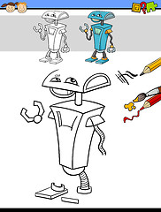 Image showing drawing and coloring task with robot