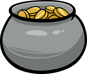 Image showing pot of gold cartoon