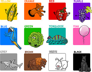 Image showing main colors cartoon collection