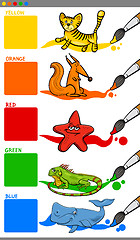 Image showing main colors with cartoon animals