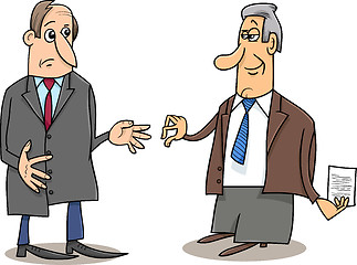 Image showing business negotiations cartoon