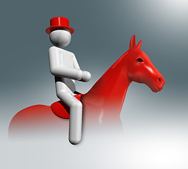 Image showing Equestrian Dressage 3D symbol, Olympic sports