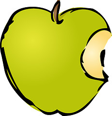 Image showing Bitten apple