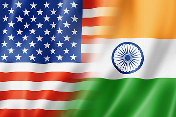 Image showing USA and India flag