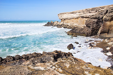 Image showing La Pared beach on Fuerteventura south west coast