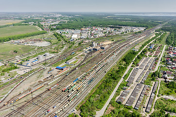 Image showing Voynovka railway node. Industrial district. Tyumen