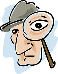 Image showing Detective magnifying glass