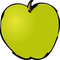 Image showing Whole green apple