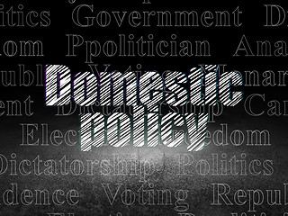 Image showing Politics concept: Domestic Policy in grunge dark room