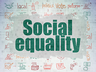 Image showing Politics concept: Social Equality on Digital Paper background