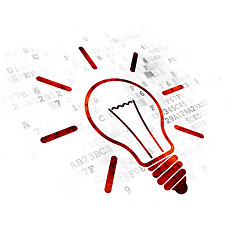 Image showing Finance concept: Light Bulb on Digital background