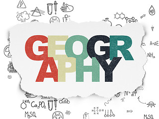 Image showing Science concept: Geography on Torn Paper background