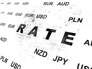 Image showing Money concept: Rate on Digital background