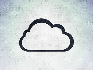 Image showing Cloud computing concept: Cloud on Digital Paper background