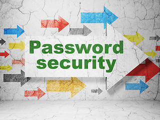 Image showing Security concept: arrow with Password Security on grunge wall background