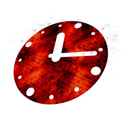 Image showing Time concept: Clock on Digital background