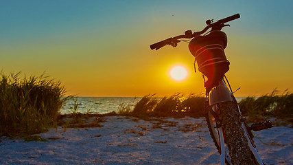 Image showing Bicycle at the beach