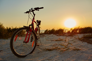 Image showing Bicycle at the beach