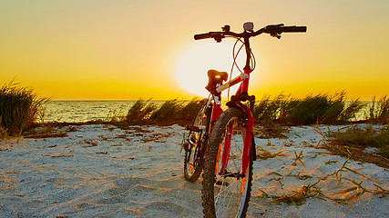 Image showing Bicycle at the beach