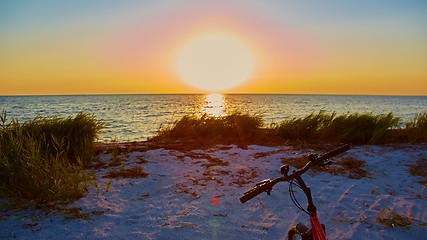 Image showing Bicycle at the beach