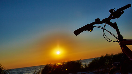 Image showing Bicycle at the beach