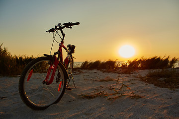 Image showing Bicycle at the beach