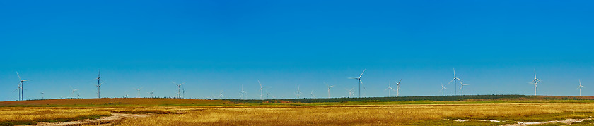 Image showing Eco power, wind turbines