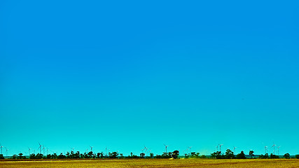 Image showing The windmills for electric power production