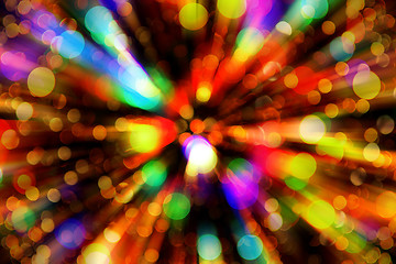Image showing abstract christmas lights explosion 
