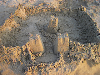 Image showing sand castle on the beach