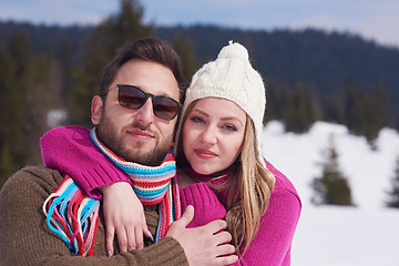 Image showing romantic young couple on winter vacation