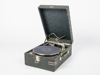 Image showing General view without gramophone records on a white background isolated