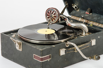 Image showing Internals gramophone close up