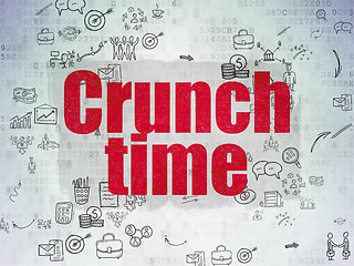 Image showing Business concept: Crunch Time on Digital Paper background