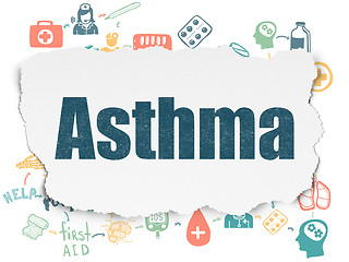 Image showing Healthcare concept: Asthma on Torn Paper background