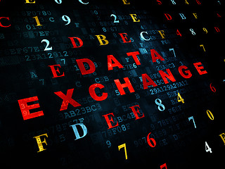 Image showing Information concept: Data Exchange on Digital background