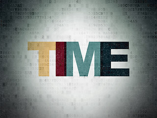 Image showing Timeline concept: Time on Digital Paper background