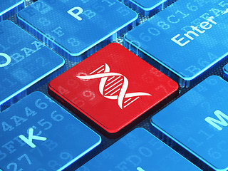 Image showing Health concept: DNA on computer keyboard background