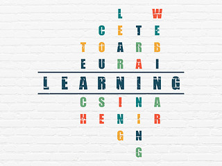 Image showing Education concept: Learning in Crossword Puzzle