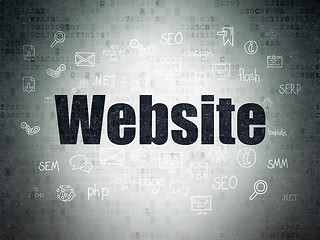 Image showing Web design concept: Website on Digital Paper background