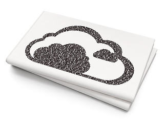 Image showing Cloud technology concept: Cloud on Blank Newspaper background