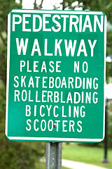 Image showing no skateboarding sign
